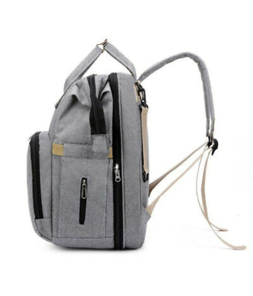 Convertible Diaper Bag Backpack With Portable Baby Bed
